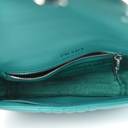 Prada Soft Calfskin Impunture Diagramme Small Chain Flap Shoulder Bag Giada 4 of 8