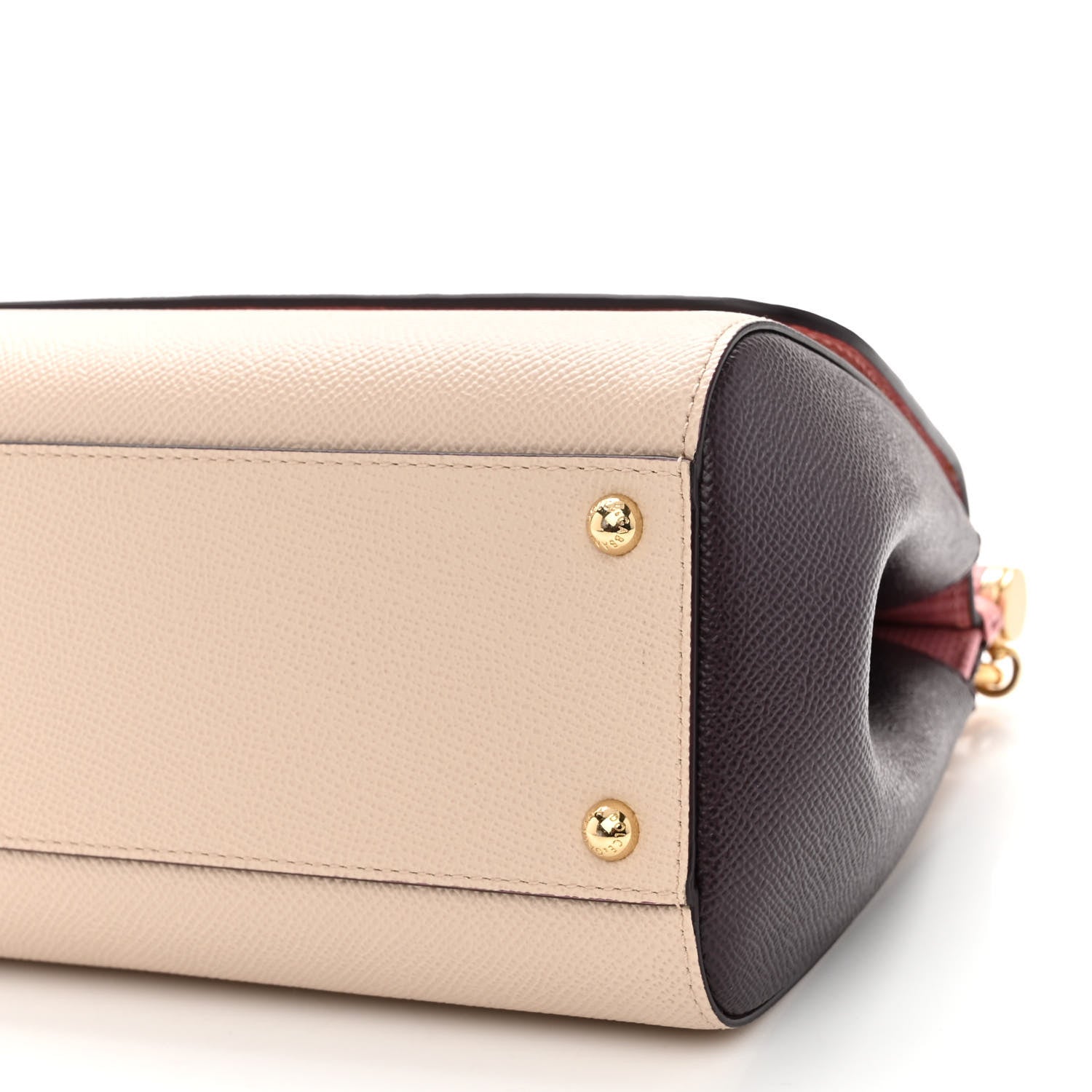 Dolce & Gabbana Lizard Calfskin Embossed Medium Miss Sicily Satchel Pink Beige 9 of 11