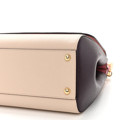 Dolce & Gabbana Lizard Calfskin Embossed Medium Miss Sicily Satchel Pink Beige 9 of 11