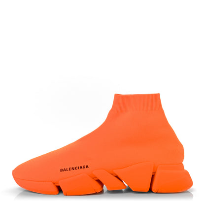 Balenciaga Technical 3D Recycled Knit Mens Speed 2.0 Sneakers 44 Monocolor Orange Fluo 1 of 8