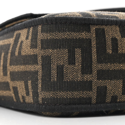Fendi Fabric Jacquard FF 1974 Medium Baguette Tobacco Moro Black 9 of 10