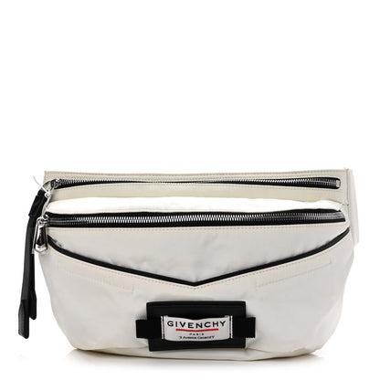 Givenchy Nylon Downtown Bum Bag White Black 1 of 8