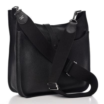 Hermes Taurillon Clemence Evelyne III GM Black 3 of 11