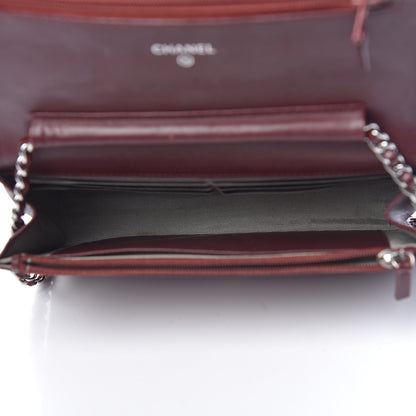 Chanel Caviar Timeless CC Wallet on Chain WOC Dark Red 5 of 14