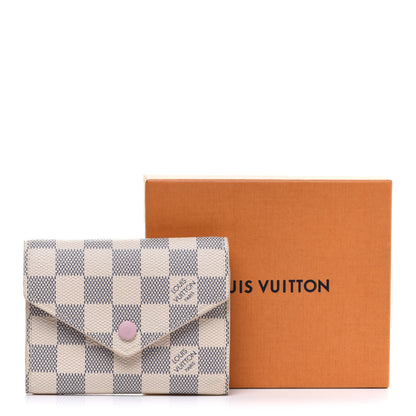 Louis Vuitton Damier Azur Victorine Wallet Rose Ballerine 8 of 8