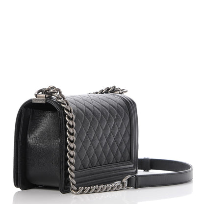 Chanel Caviar Quilted Medium Boy Flap Black 4 of 9