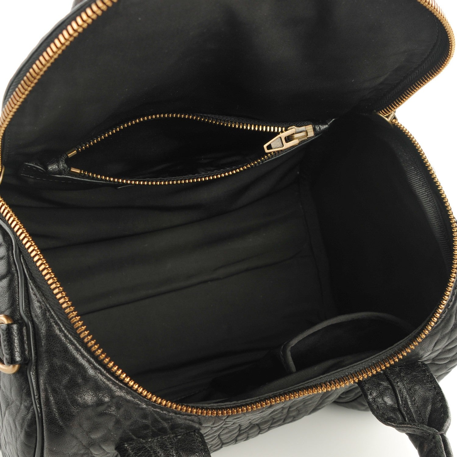 Alexander Wang Pebbled Lambskin Rockie Black Antique Brass Hardware 5 of 7