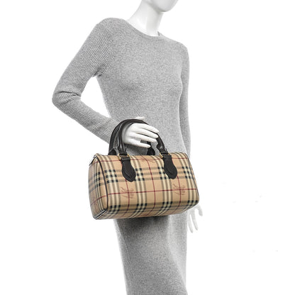 Burberry Haymarket Check Small Chester Bowling Bag Chocolate 2 of 7