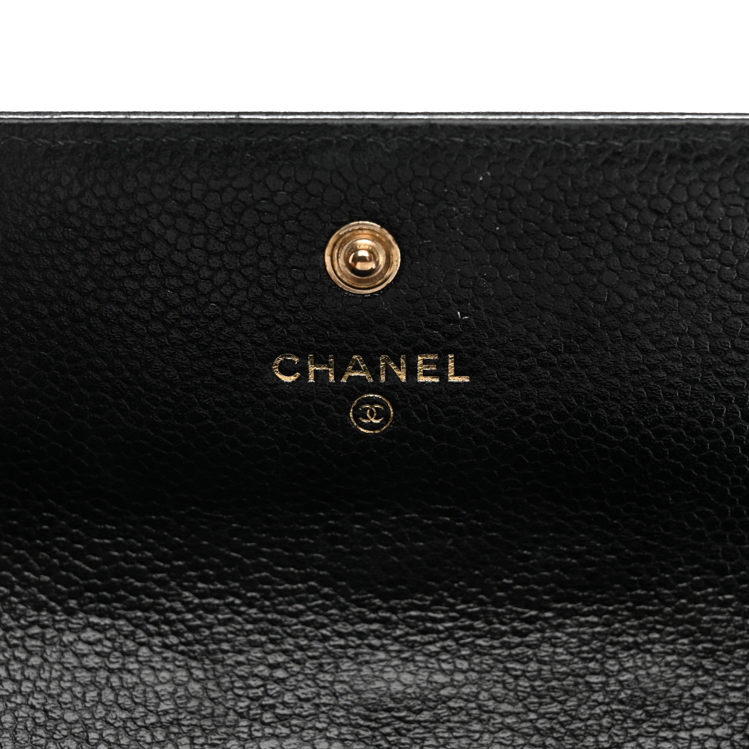 Chanel Caviar Camellia Embossed Flap Wallet Black 6 of 12