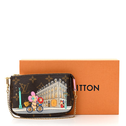Louis Vuitton Monogram 2022 Christmas Animation Paris Mini Pochette Accessories Pink 9 of 9