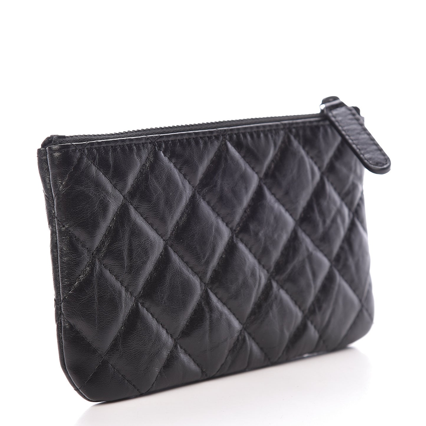 Aged Calfskin Quilted Small Reissue Cosmetic Case So Black