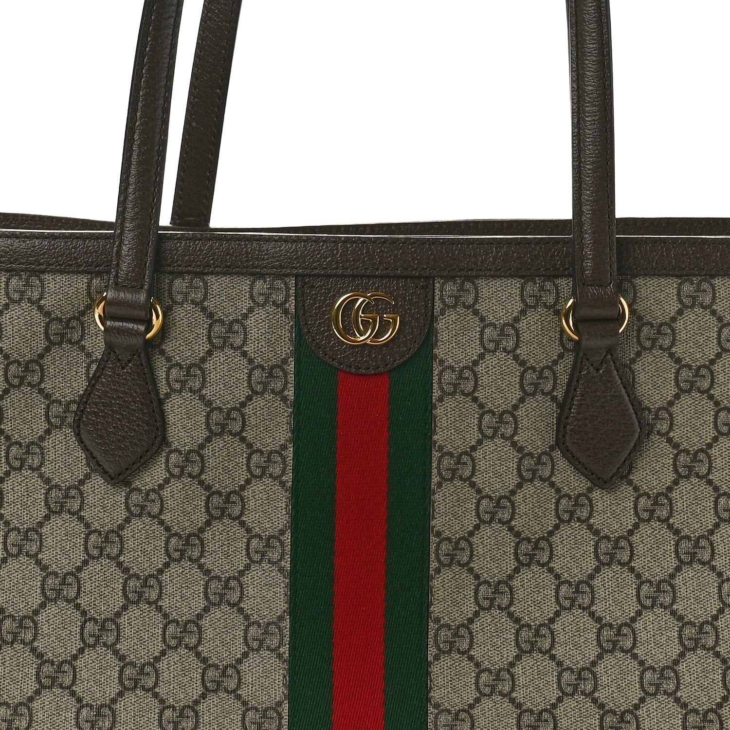 Gucci GG Supreme Monogram Medium Ophidia Shopping Tote Brown 8 of 10
