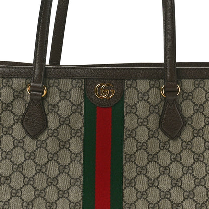 Gucci GG Supreme Monogram Medium Ophidia Shopping Tote Brown 8 of 10