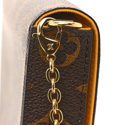 Louis Vuitton Monogram 2022 Christmas Animation New York Soho Pochette Felicie Chain Wallet Yellow 11 of 12