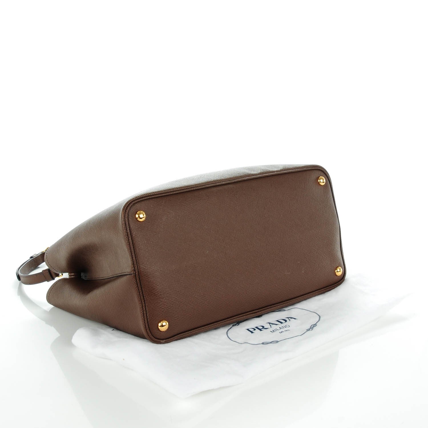 Prada Saffiano Cuir Large Double Bag Cacao 4 of 8