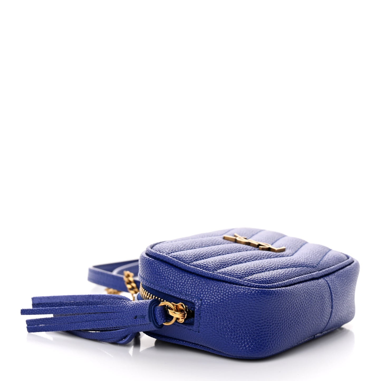 Grain De Poudre Matelasse Monogram Baby Lou Camera Bag Sapphire Blue