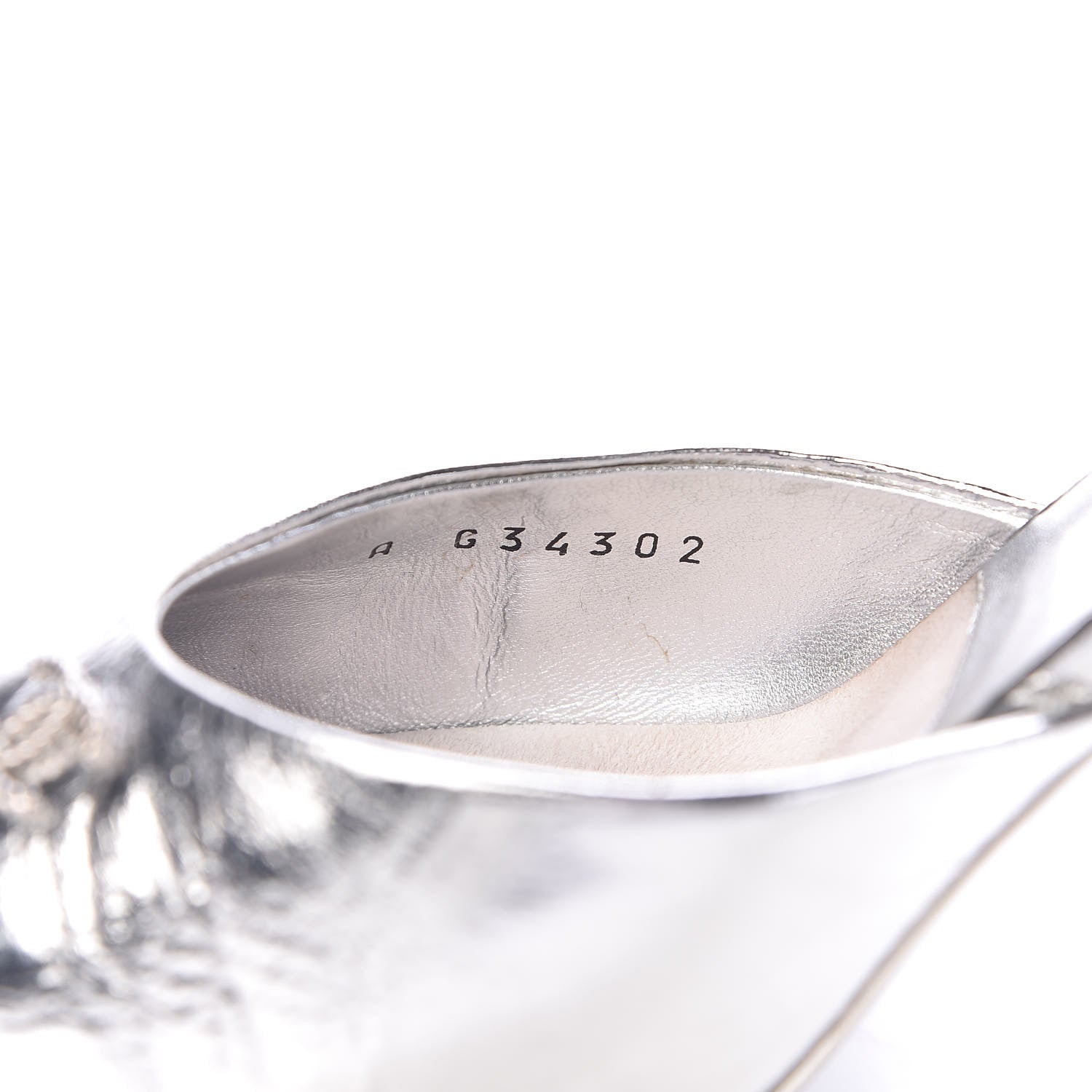 Chanel Metallic Goatskin CC Mules 38.5 Silver 12 of 13