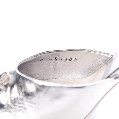 Chanel Metallic Goatskin CC Mules 38.5 Silver 12 of 13