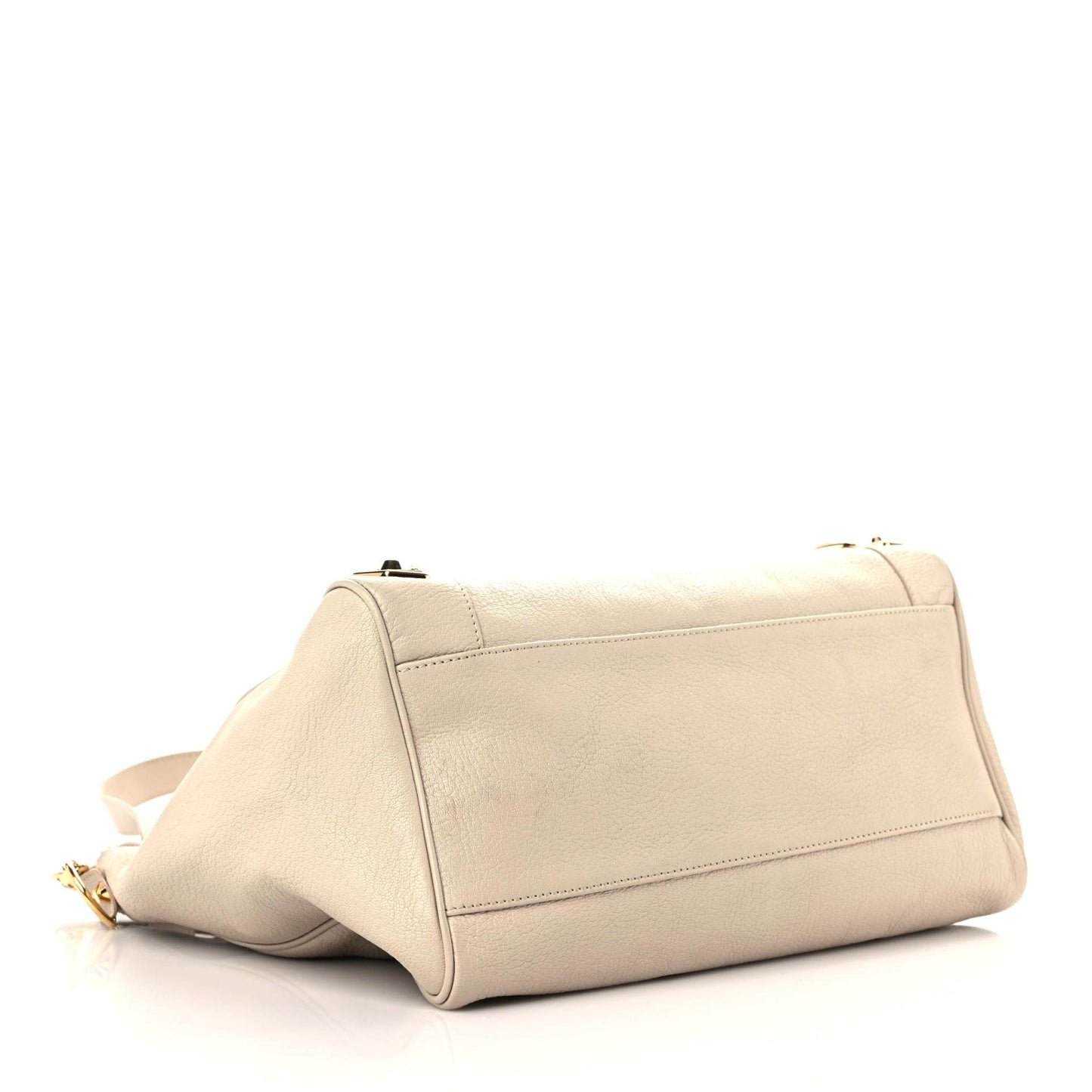 Chevre Gold Metallic Edge Hardware Velo Beige Praline