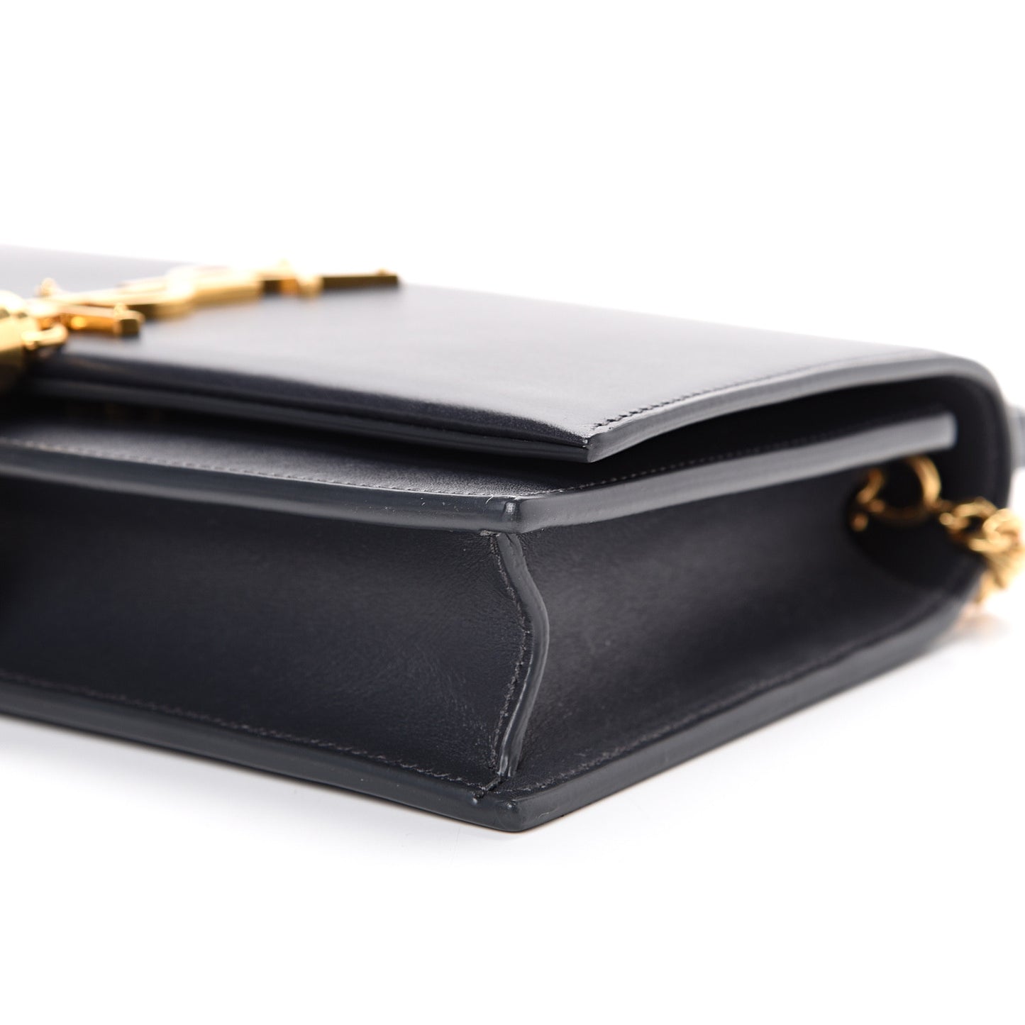 Smooth Calfskin Classic Monogram Kate Tassel Chain Wallet Black