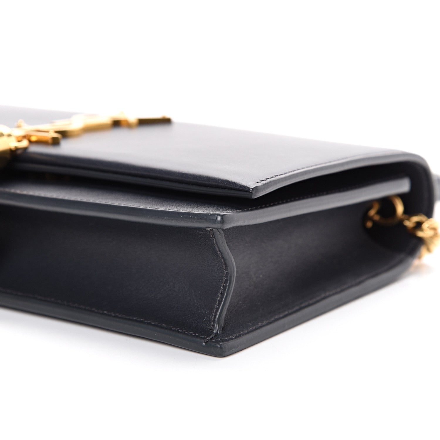 Saint Laurent Smooth Calfskin Classic Monogram Kate Tassel Chain Wallet Black 8 of 10