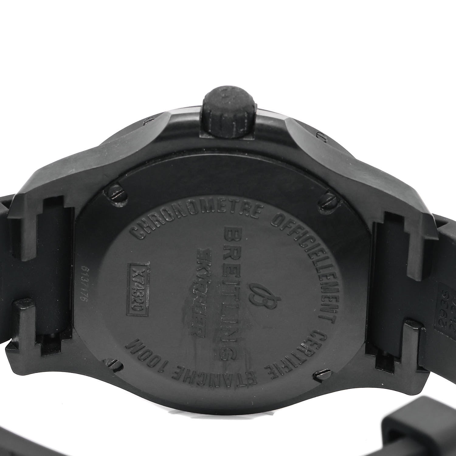 Breitling Breitlight Rubber 45mm Colt Skyracer Quartz Watch Black X74320 4 of 5