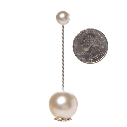 Chanel Pearl CC Drop Earrings Gold 2 of 3