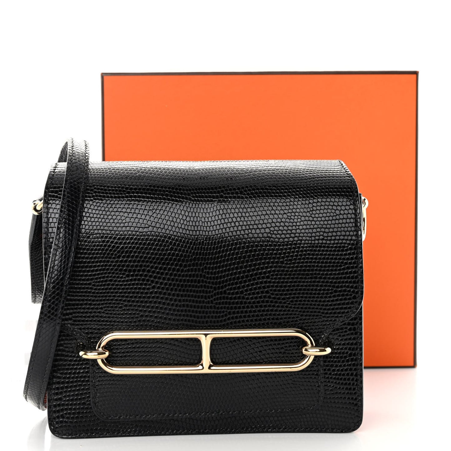 Lizard Mini Sac Roulis Black