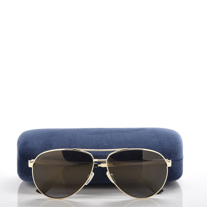 Gucci Aviator Sunglasses GG0237S Gold 10 of 10