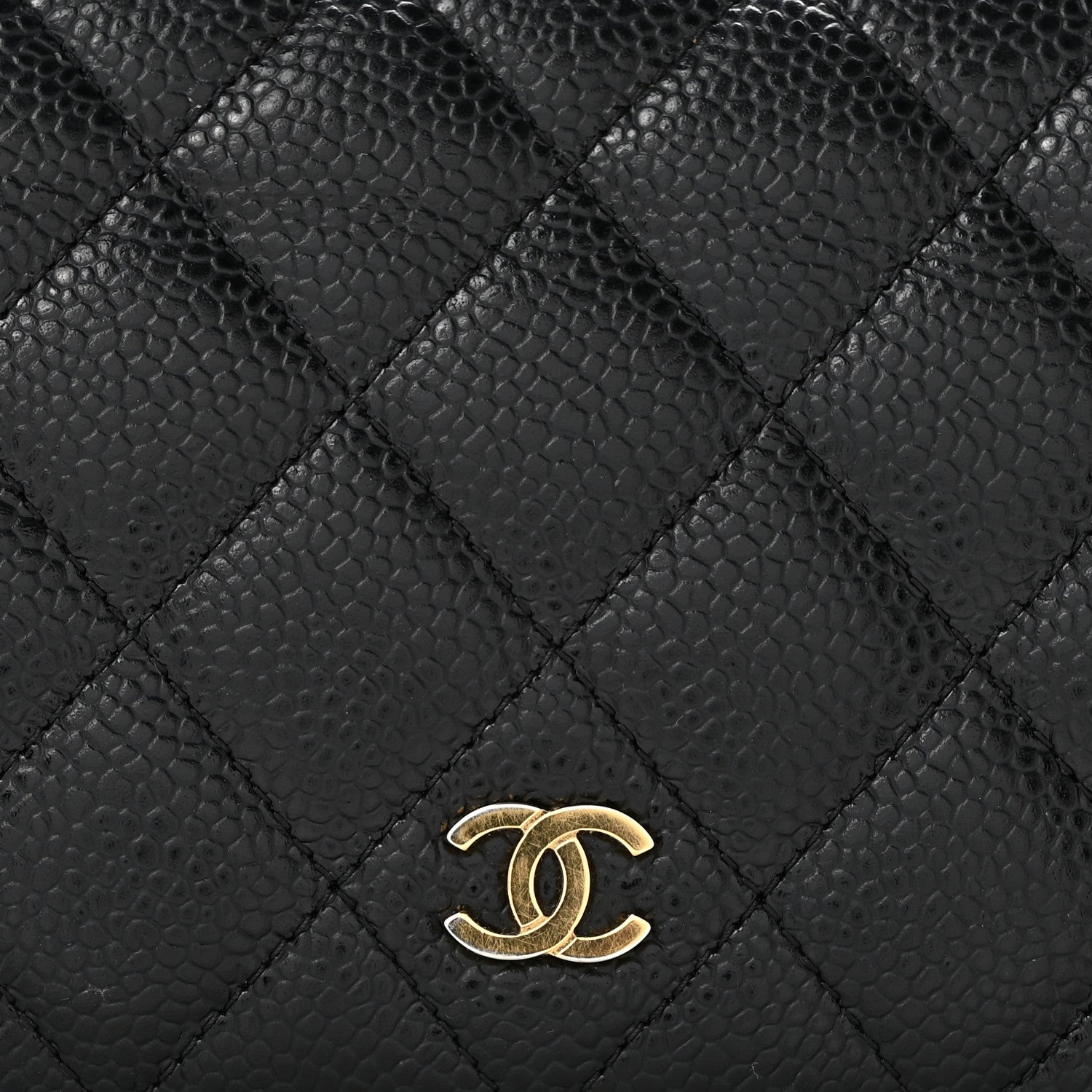 Chanel Caviar Quilted Yen Wallet Black 11 of 12