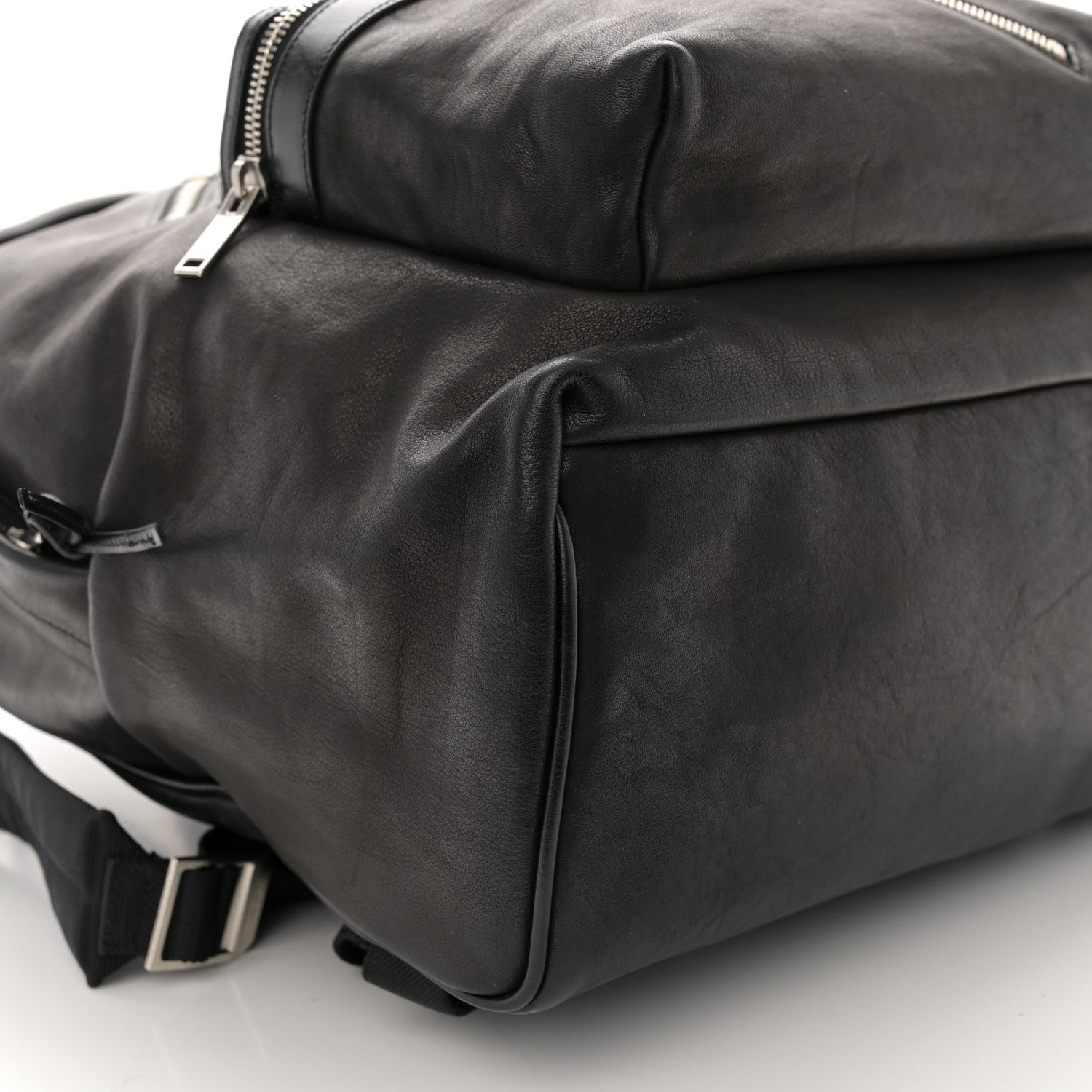 Saint Laurent Calfskin Multi Zipper City Backpack Black 9 of 10