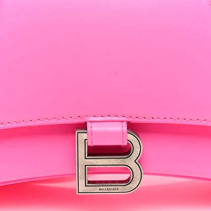 Balenciaga Shiny Box Calfskin Small Hourglass Top Handle Bag Fluo Pink 7 of 9