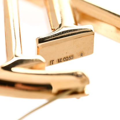 Louis Vuitton Metal Louise Hoop Earrings Gold 5 of 5