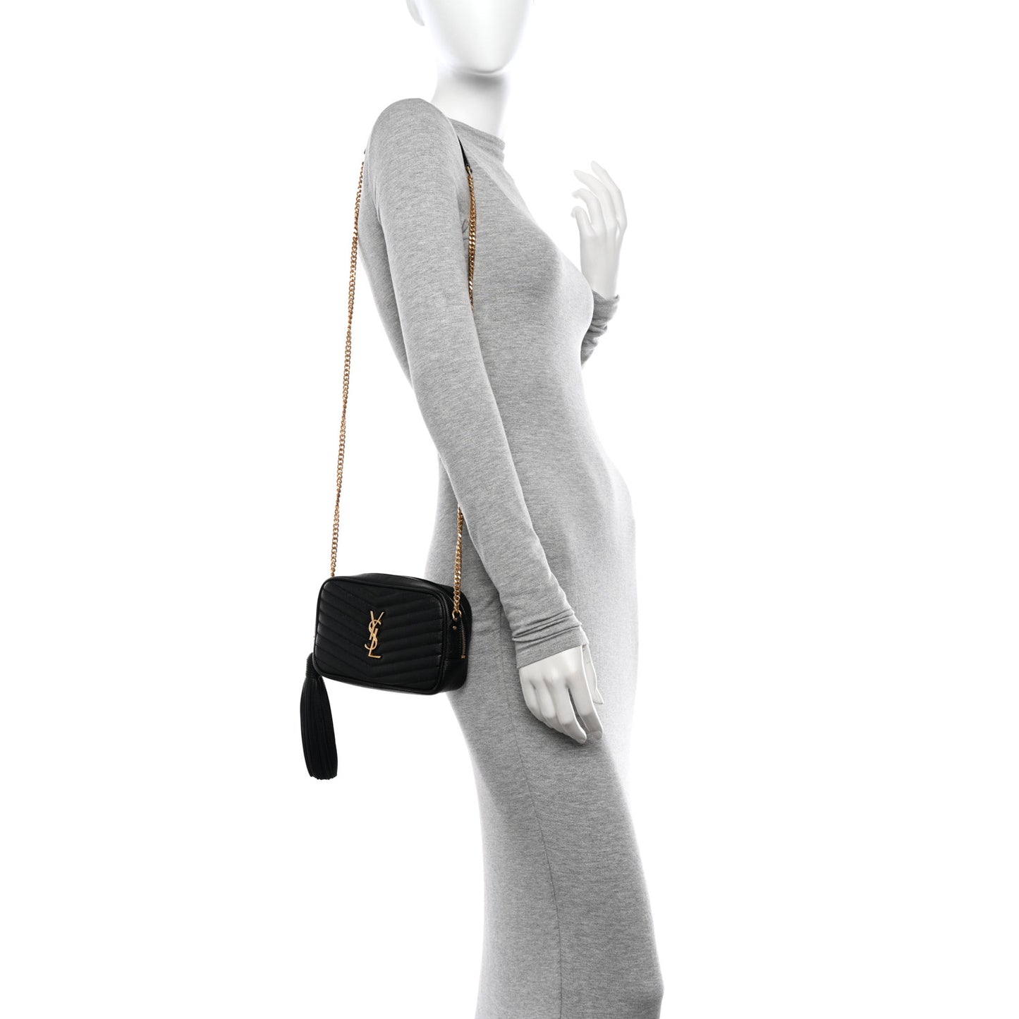 Grain De Poudre Matelasse Monogram Mini Lou Camera Bag Black
