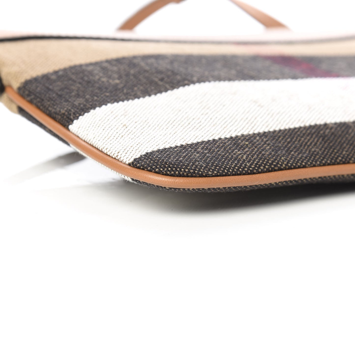 Mega Check Peyton Crossbody Clutch Bag Saddle Brown