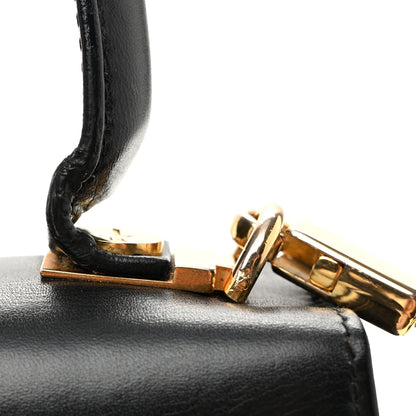 Salvatore Ferragamo Hammered Calfskin Small Iconic Top Handle Bag Black Black 11 of 11