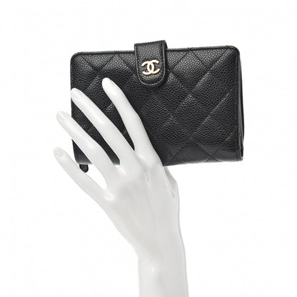 Chanel Caviar Quilted CC French Wallet Black 2 of 14