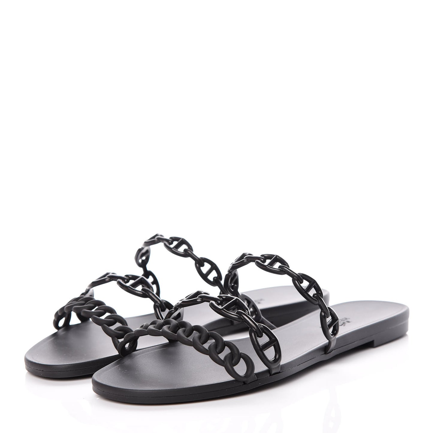 Rubber Chaine d'Ancre Rivage Sandals 38 Black