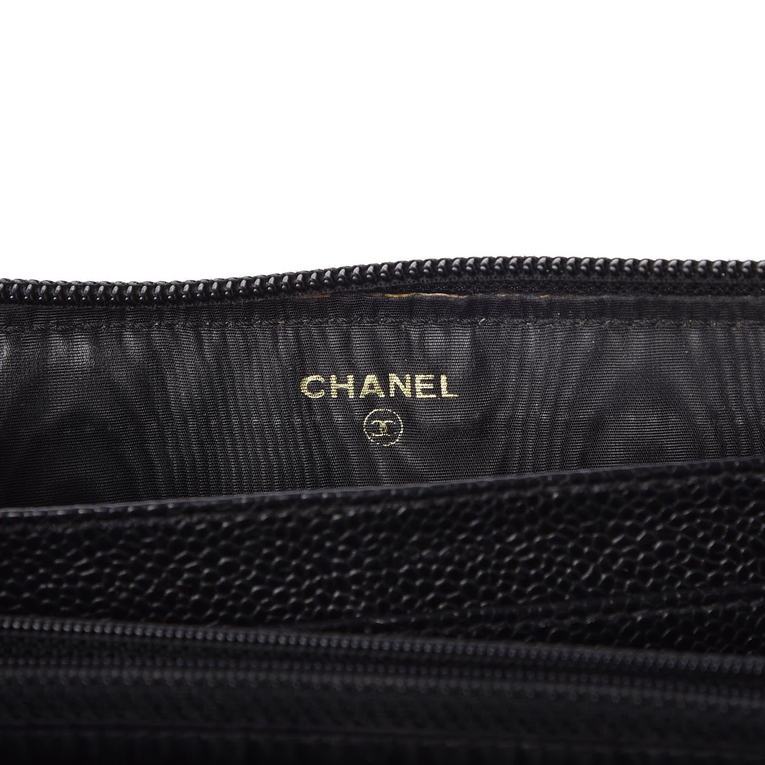 Chanel Caviar Timeless CC Zip Around Wallet Black 7 of 9
