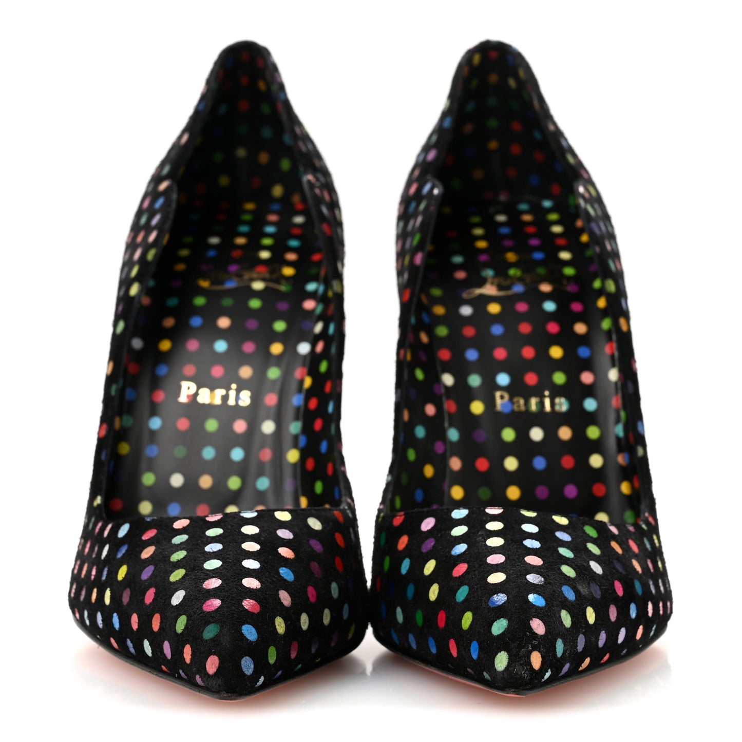 Suede Polka Dot Hot Chick 100 Pumps 38 Black Multicolor 38 Black Multicolor