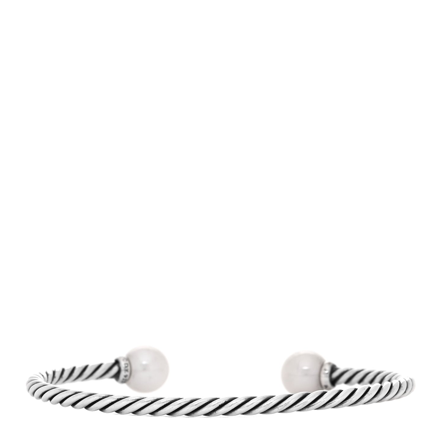 Sterling Silver Diamond Pearl 9mm Solari Bracelet