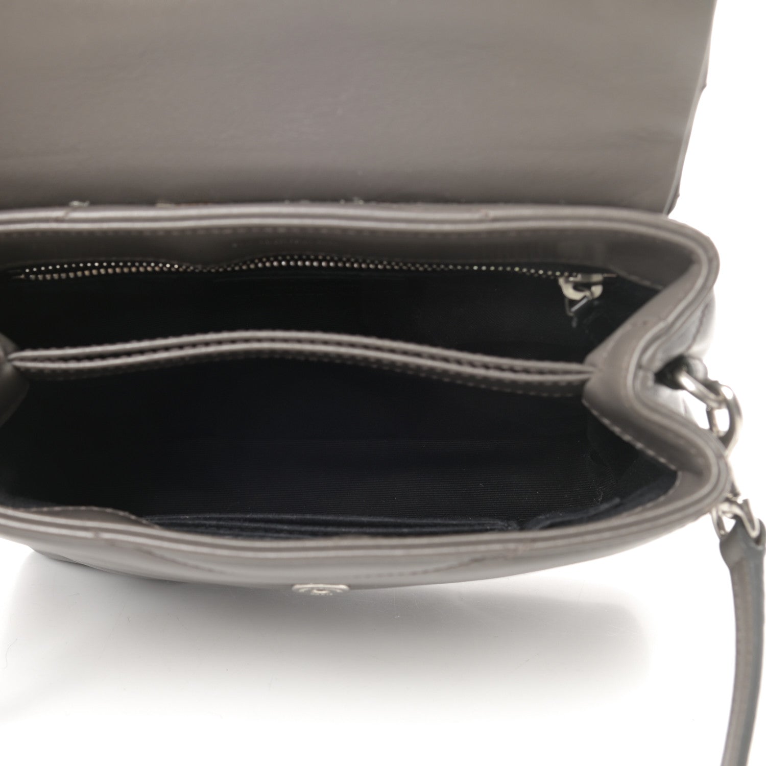Saint Laurent Calfskin Y Quilted Monogram Toy Loulou Crossbody Bag Storm 5 of 15