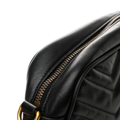 Gucci Calfskin Matelasse Small GG Marmont Chain Shoulder Bag Black 16 of 16