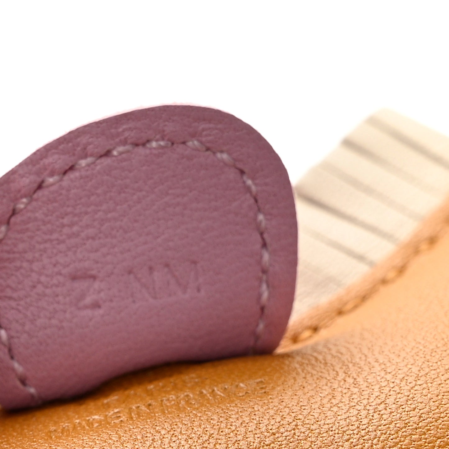 Milo Lambskin Grigri Rodeo Horse Bag Charm PM Sesame Mauve Sylvestre Craie