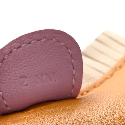 Hermes Milo Lambskin Grigri Rodeo Horse Bag Charm PM Sesame Mauve Sylvestre Craie 4 of 4