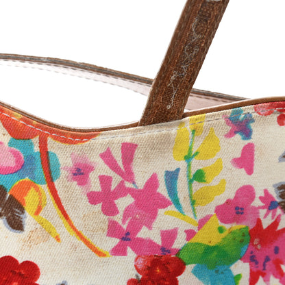 Christian Dior Canvas Floral Saddle Bag 6 of 7