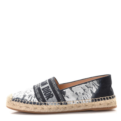 Christian Dior Canvas Tie and Dior Embroidered Granville 15mm Espadrilles 36 Denim 1 of 10