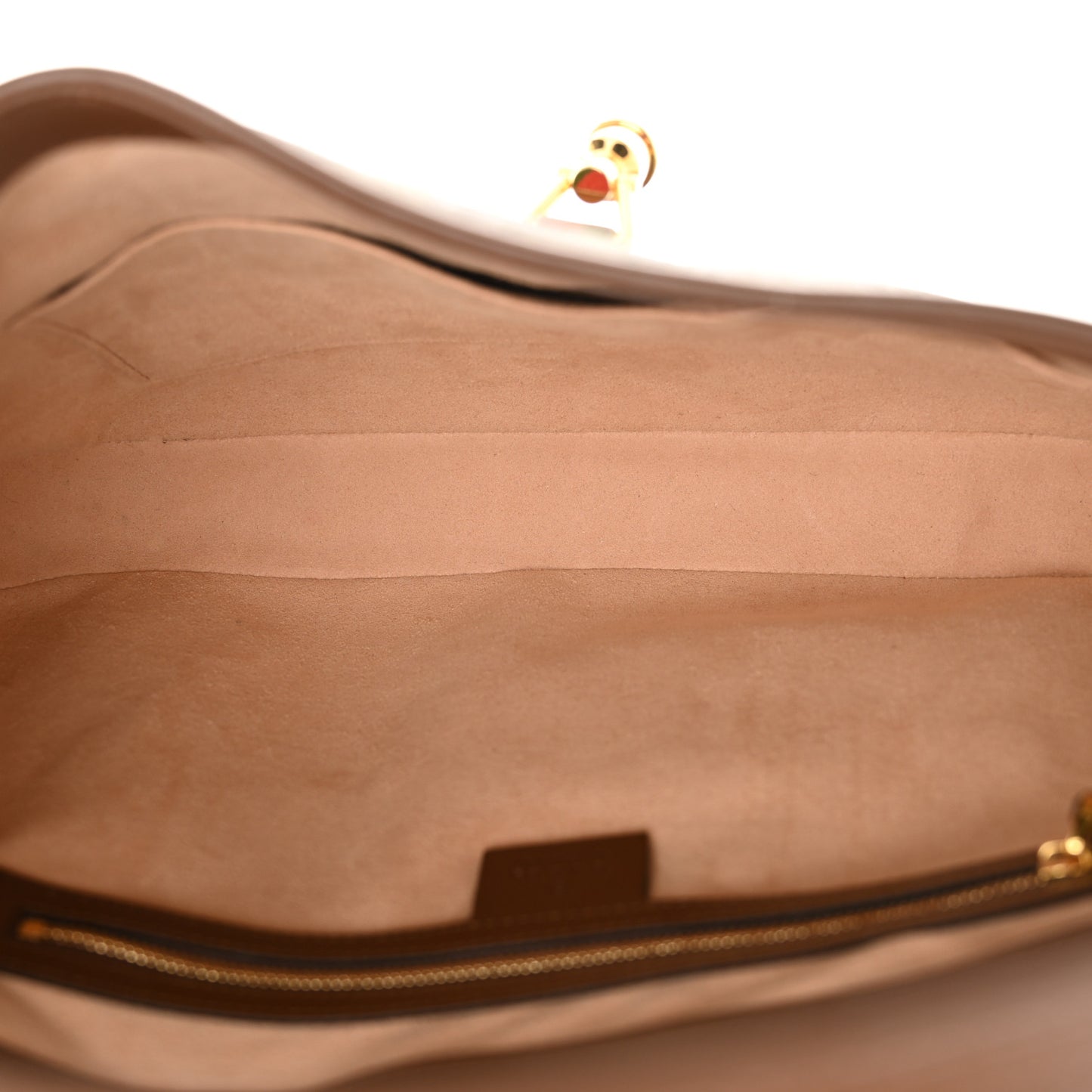 GG Supreme Monogram Azalea Calfskin Web Medium Jackie 1961 Hobo Beige Ebony Brown Sugar