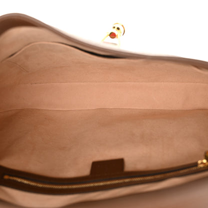 Gucci GG Supreme Monogram Azalea Calfskin Web Medium Jackie 1961 Hobo Beige Ebony Brown Sugar 5 of 13