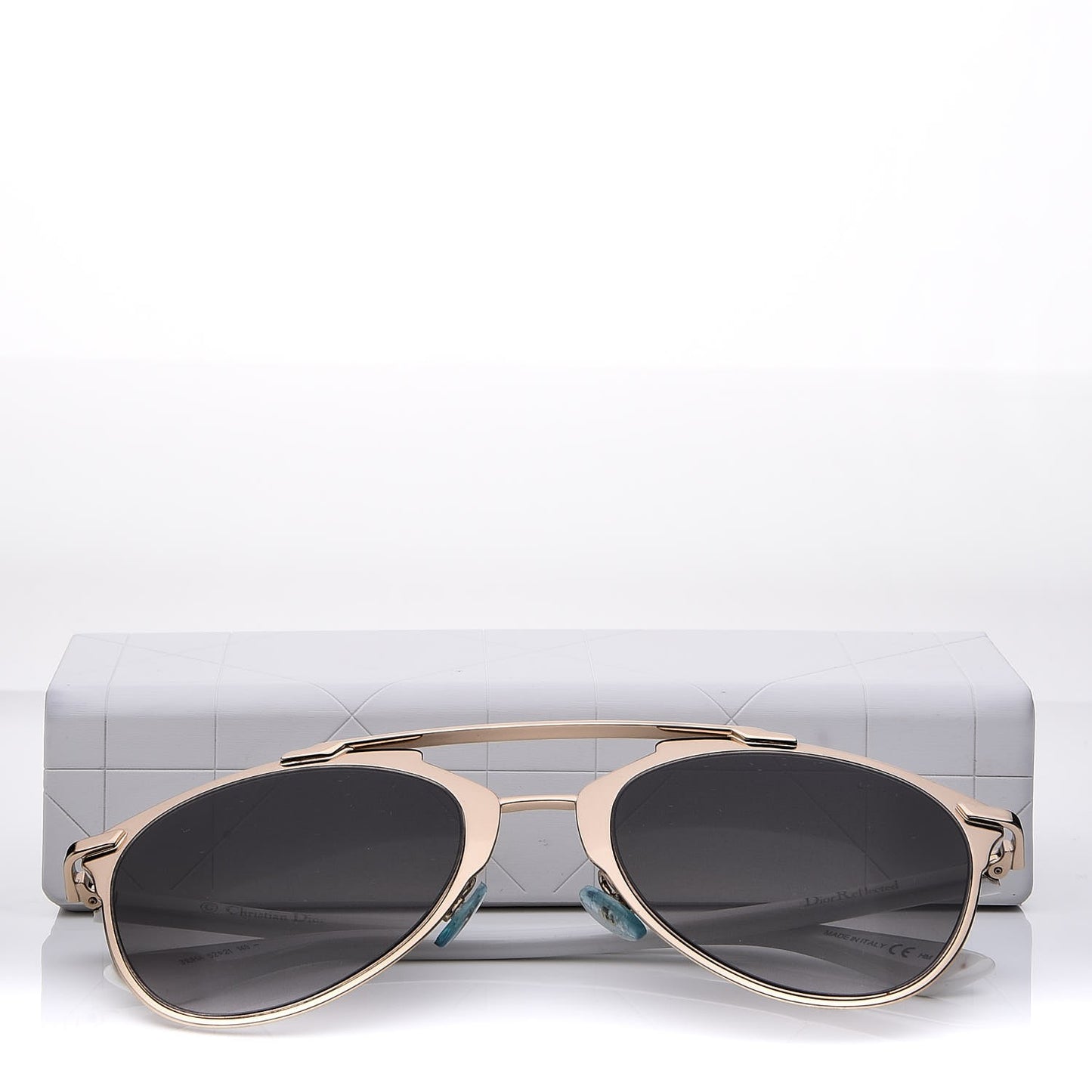 Reflected Sunglasses Rose Gold White